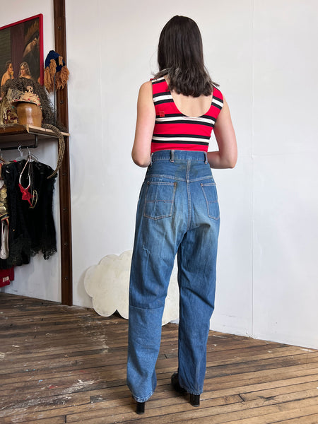 Vintage 1940's - 50's Side Zip Jeans