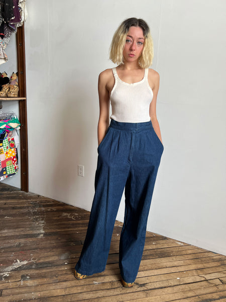 Vintage 1980's High Waist Baggy Blue Jeans