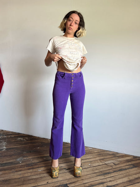 Vintage 1970's Purple Corduroy Pants