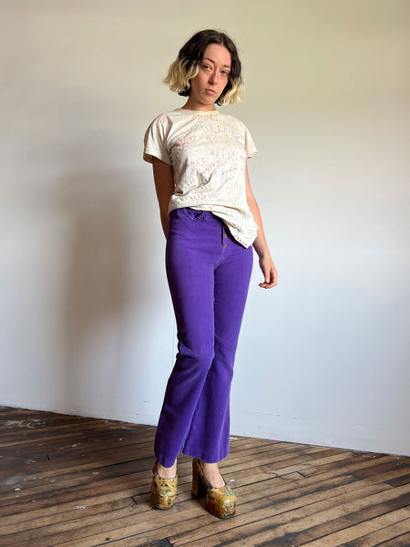 Vintage 1970's Purple Corduroy Pants