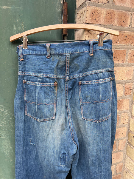 Vintage 1940's - 50's Side Zip Jeans