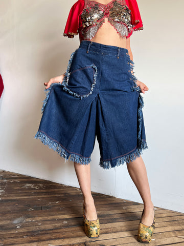 Vintage 1940's Selvedge Denim Western Culottes