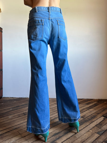 Vintage 1970's Blue Jeans Wide Leg