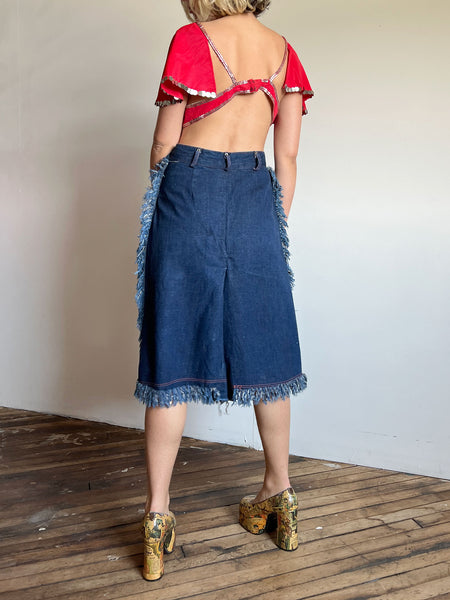 Vintage 1940's Selvedge Denim Western Culottes