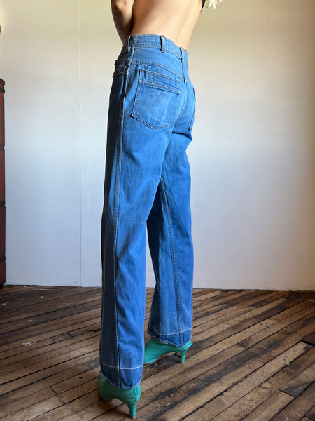 Vintage 1970's Blue Jeans Wide Leg