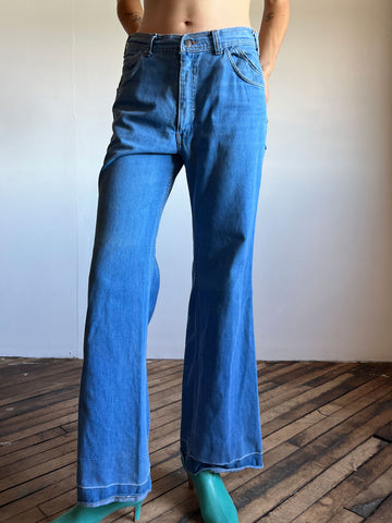 Vintage 1970's Blue Jeans Wide Leg