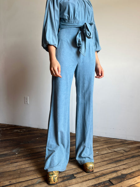 Vintage 1970's Baby Blue Jumpsuit