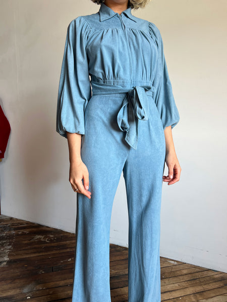 Vintage 1970's Baby Blue Jumpsuit