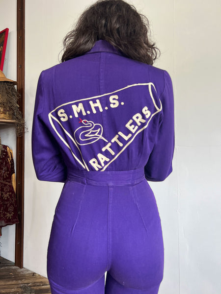 Vintage 1940's Women's Chain Stitched Jumpsuit