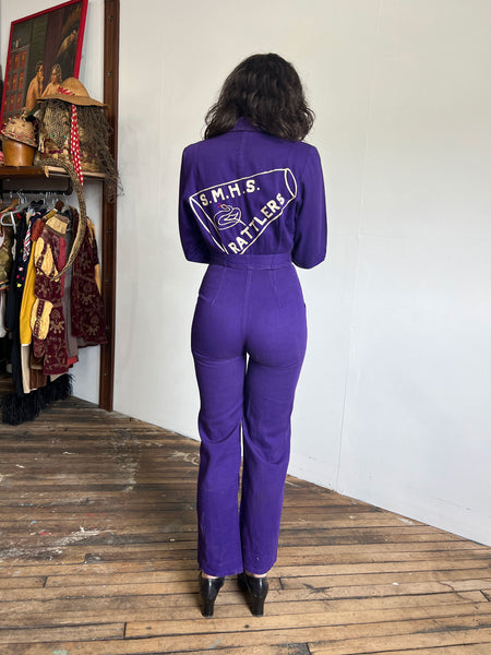 Vintage 1940's Women's Chain Stitched Jumpsuit
