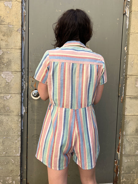 Vintage 1940's Summery Striped Romper