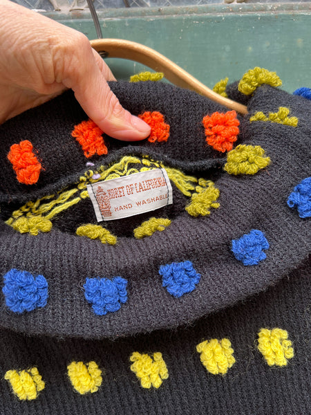 Vintage 1950's Deadstock Rainbow Wool Sweater