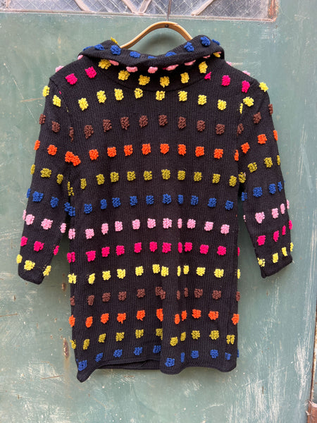 Vintage 1950's Deadstock Rainbow Wool Sweater