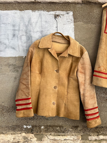 Vintage 1940's Leather Jacket and Culotte Set, Western Wear