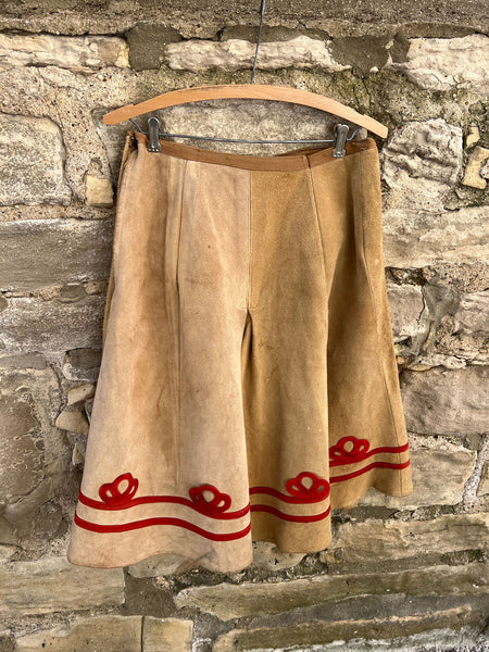 Vintage 1940's Leather Jacket and Culotte Set, Western Wear