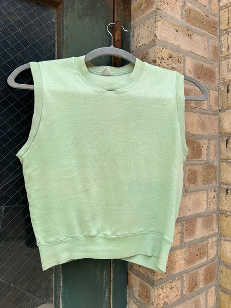 Vintage 1950's Light Green Cotton Tank Top