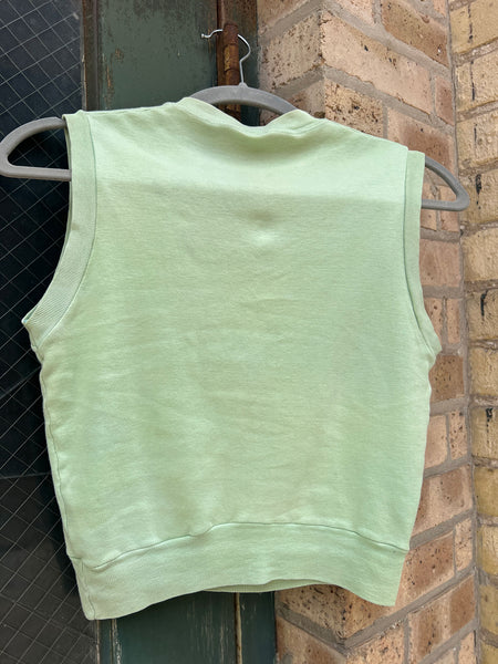 Vintage 1950's Light Green Cotton Tank Top