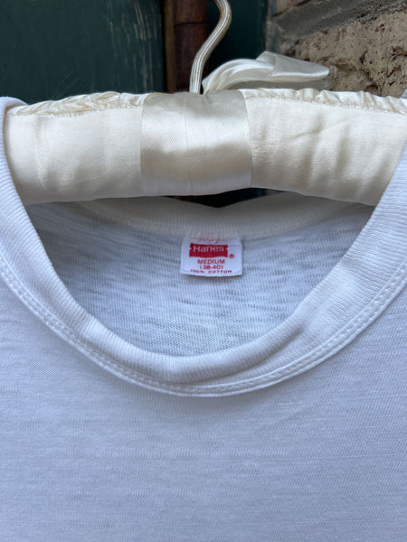 Vintage 1950's- 60's Paper Thin White T-Shirt