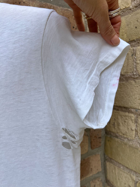 Vintage 1950's- 60's Paper Thin White T-Shirt