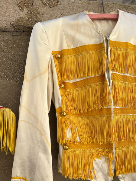 Vintage 1940's Majorette Uniform, Fringe Jacket