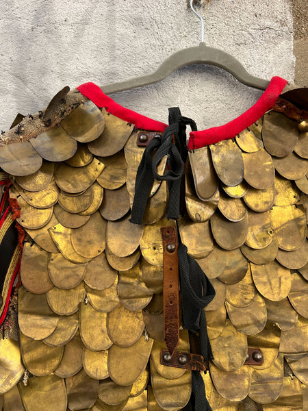 Rare Antique Heavy Metal Hand Stitched Armor for Theatre