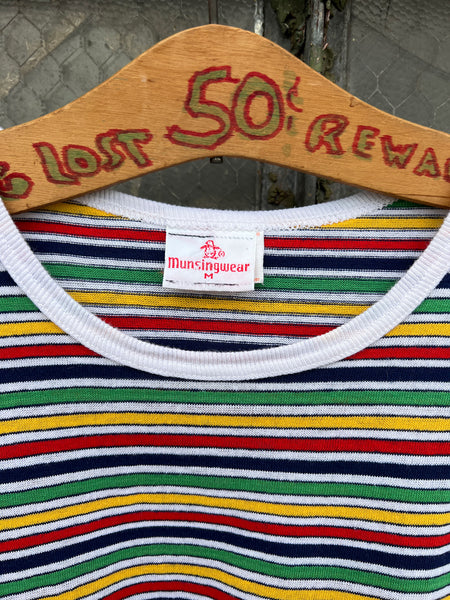 Vintage 1960's Munsingwear Striped Cotton T-Shirt