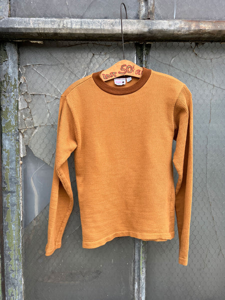 Vintage 1960's Goldenrod Cotton Ribbed Shirt