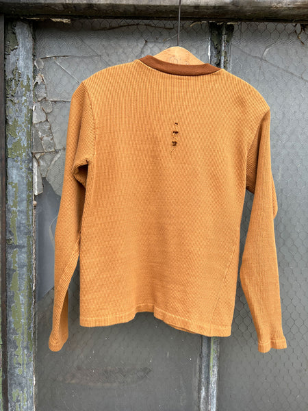 Vintage 1960's Goldenrod Cotton Ribbed Shirt