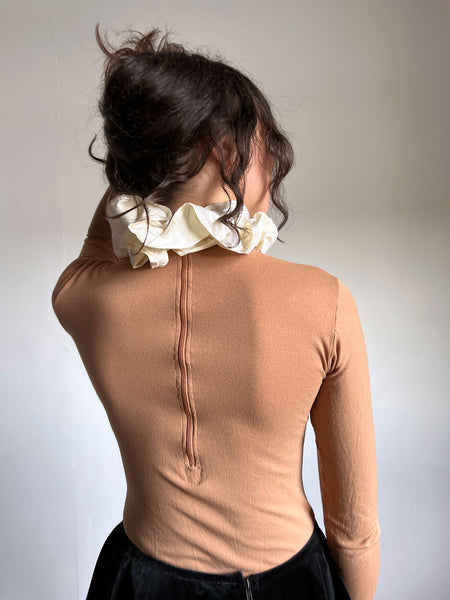 Vintage 1940's 1950's Cream Colored Ruffled Collar, Costume