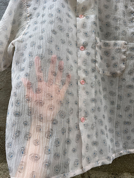 Vintage 1940's Nylon Button Down Shirt, Floating Records