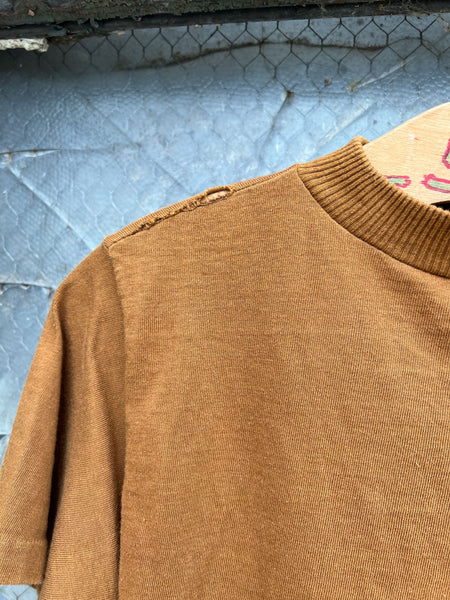 Vintage 1960's Cotton Turtleneck Short Sleeve Shirt