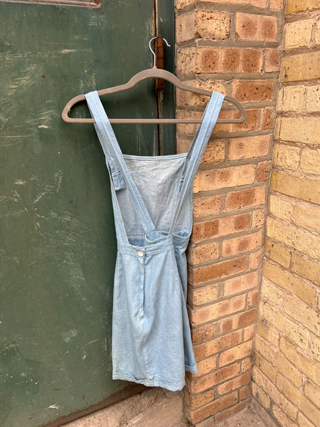 Vintage 1940's Chambray Zippered Overalls