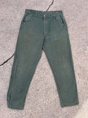 Vintage 1950's - 1960's Green Tuffies Pants, 60's Workwear