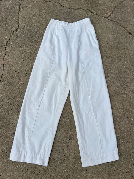 Vintage 1930's - 1940's White Pants