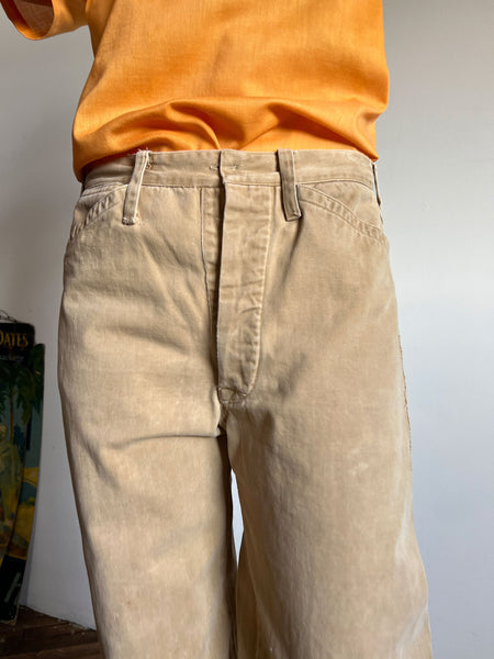 Antique - Early Vintage Button Fly Khakis