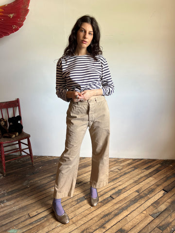 Vintage 1940's - 1950's Button Fly Work Pants