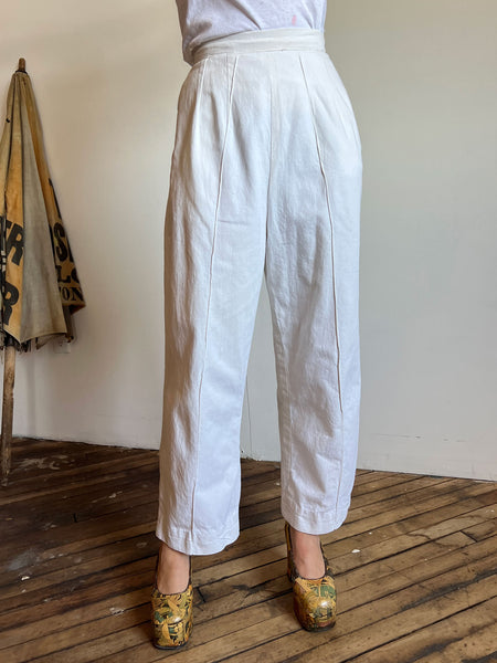 Vintage 1930's - 1940's White Pants