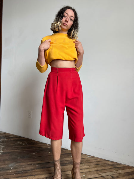 Vintage 1930's- 1940's 'Loomtogs' Side Zip Capri Pants