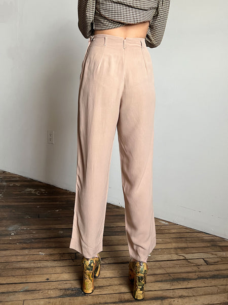 Vintage 1940's Tiger's Side Zip Rayon Pants
