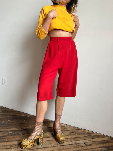 Vintage 1930's- 1940's 'Loomtogs' Side Zip Capri Pants