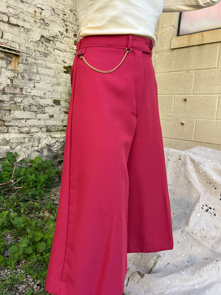Vintage 1970's Culottes with Chain Belt