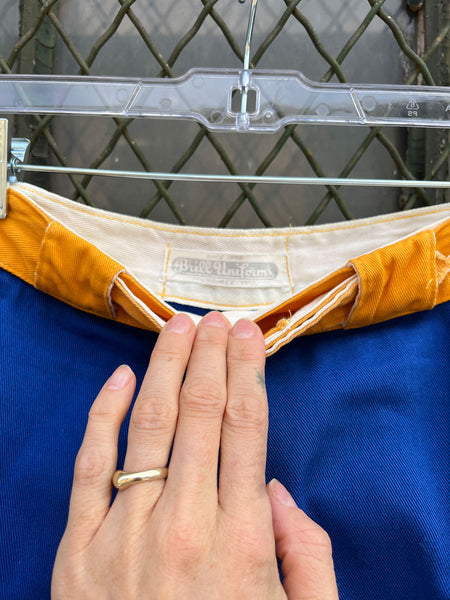 Vintage 1940's Side Button Cotton Uniform Pants