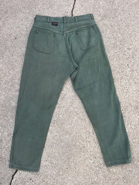 Vintage 1950's - 1960's Green Tuffies Pants, 60's Workwear