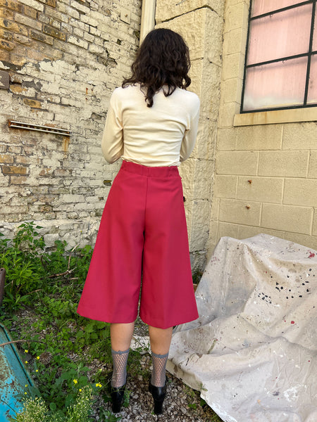 Vintage 1970's Culottes with Chain Belt