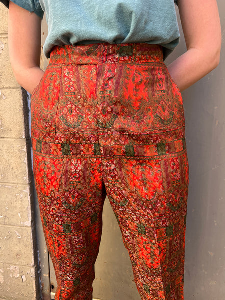 Vintage 1950's Metallic Woven Mr. Pants Slacks