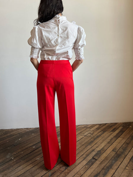 Vintage 1970's Red Polyester Pants