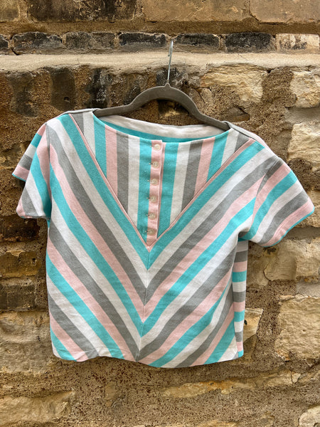Vintage 1960's Pastel Striped Cotton Shirt
