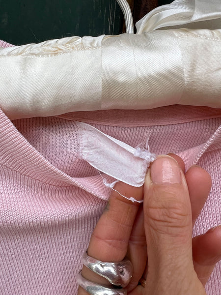 Vintage 1950's Pink Cotton Cropped Top