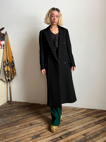 Vintage Polo by Ralph Lauren Black Cashmere Coat