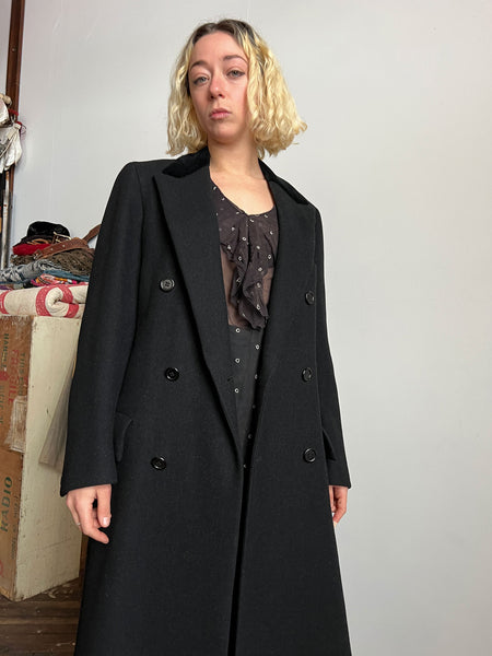 Vintage Polo by Ralph Lauren Black Cashmere Coat